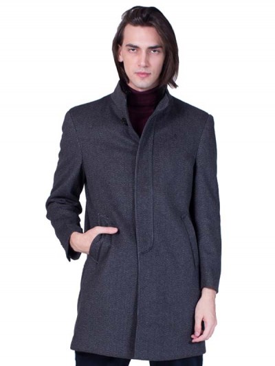 Cashmere Coat Men Grey