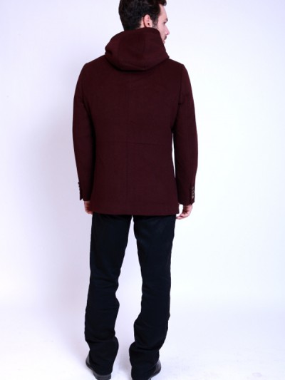 006-111H (8)_2 Men's Overcoat Maroon